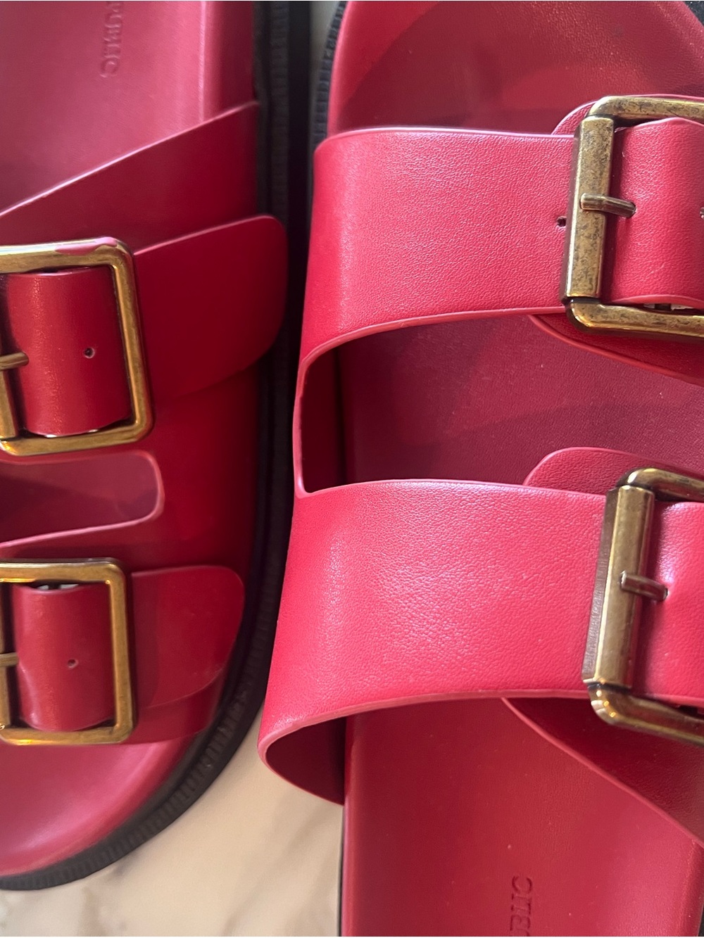Banana Republic Red double strap Slip-On Sandals - Picture 3 of 5